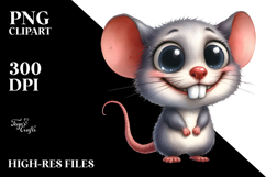 Confused Goofy Mouse Standing | Sublimation | Clipart Product Image 2