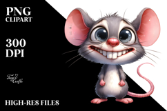 Confused Goofy Mouse Standing | Sublimation | Clipart Product Image 2