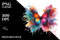 Colorful Butterfly with Splashes Product Image 2