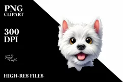 Crazy Looking West Highland White Terrier | Watercolor Product Image 1