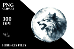 Werewolf Washed Watercolor PNG Product Image 2