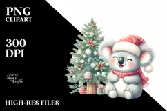 Cute Winter Baby Koala PNG Product Image 2