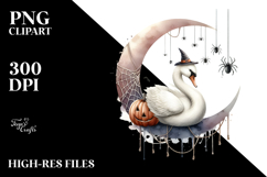 Swan Dressed for Halloween PNG Product Image 2