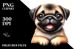 Happy Baby Pug PNG Product Image 2