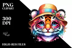 Cute Baby Tiger Sun es | Sublimation | Clipart Product Image 3