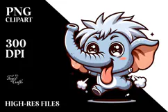 Sarcastic Elephant with Tongue-Out PNG Product Image 2