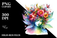 Fairy Floral Wreath PNG Product Image 2