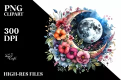 Vibrant Flowers and Stars PNG Product Image 3