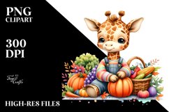 Colorful Baby Giraffe Basket | Sublimation | Clipart Product Image 3