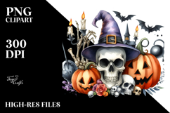 Watercolor Style Funny Halloween Clipart Product Image 2