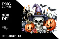 Watercolor Style Funny Halloween Clipart Product Image 2
