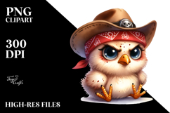 Expressive Baby Chicken with Hat | Sublimation | Clipart Product Image 2