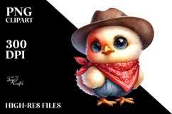 Expressive Baby Chicken with Hat | Sublimation | Clipart Product Image 2