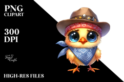 Expressive Baby Chicken with Hat | Sublimation | Clipart Product Image 2