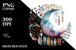 Colorful Boho Half Moon PNG Product Image 2