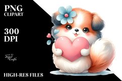 Bichpoo Flower Heart PNG Product Image 2