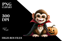 Funny Watercolor Monkey in Front of a Spider Web Product Image 2