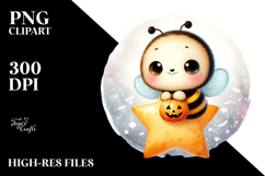 Digital Painting Halloween Bee PNG Product Image 2