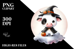 Simple Halloween Cow PNG Product Image 2