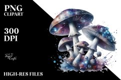 mystical Celestial Mushroom Watercolor Product Image 3