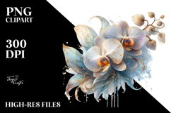 Detailed Orchid Clipart Product Image 2