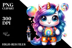 Baby Unicorn Karate PNG Product Image 2