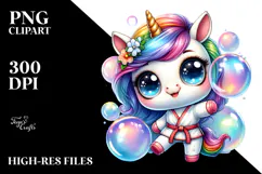 Baby Unicorn Karate PNG Product Image 2