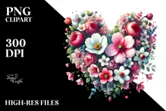 Heart of Spring Flowers PNG Product Image 2