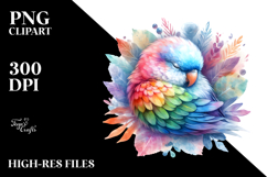 Vibrant Pastel Parrot Sleeping Product Image 2