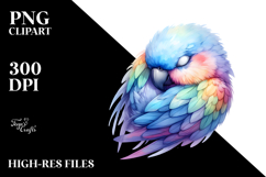 Vibrant Pastel Parrot Sleeping Product Image 2
