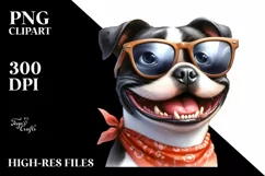 Watercolor Dog Caricature Clipart Product Image 1