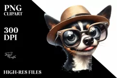 Watercolor Dog Caricature Clipart Product Image 1
