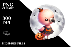 Digital Painting Halloween Flamingo PNG Product Image 2