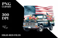 Colorful Pickup Truck Clipart Product Image 3
