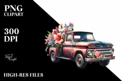 Colorful Pickup Truck Clipart Product Image 3