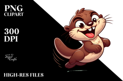 Silky Otter with Silly Smirk PNG Product Image 2