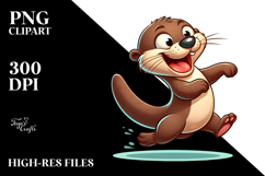 Silky Otter with Silly Smirk PNG Product Image 2