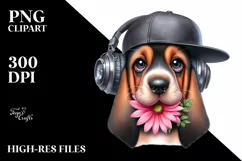 Baby Bloodhound Hip Hop Singer | Clipart Product Image 1