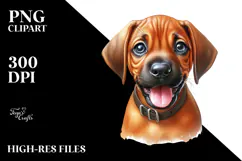 Watercolor Baby Rhodesian Ridgeback PNG Product Image 2