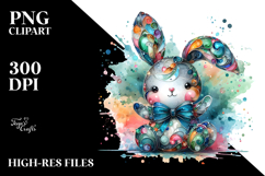 Colorful Bunny PNG Product Image 2