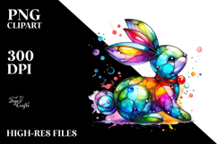 Colorful Bunny PNG Product Image 2