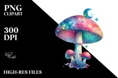 Colorful Magical Celestial Mushroom Sticker Product Image 3