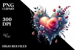 Heart Paintbrush Style Love Romantic Art Digital Painting Product Image 2