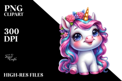 Funny Baby Unicorn PNG Product Image 2