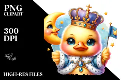 Baby Duck Royal Crown PNG Product Image 2