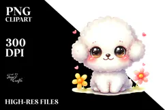 Happy Bichpoo Cartoon PNG Product Image 2
