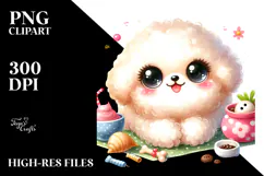 Happy Bichpoo Cartoon PNG Product Image 2