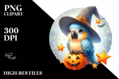 Digital Painting Halloween Macaw PNG Product Image 3