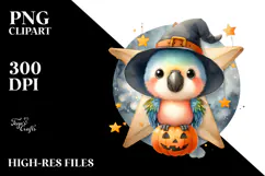 Digital Painting Halloween Macaw PNG Product Image 2