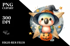 Digital Painting Halloween Macaw PNG Product Image 3